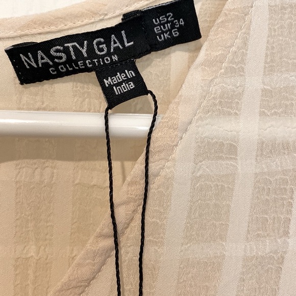 Nasty Gal Checked Puffed Sleeve Midaxi Dress - Picture 8 of 9